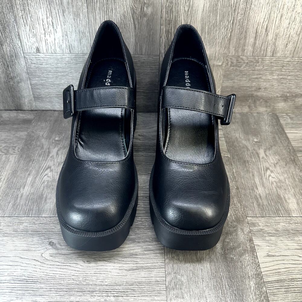 Madden Girl Tripper Platform Mary Jane Block Heel Women size 8.5 Black - Picture 4 of 8